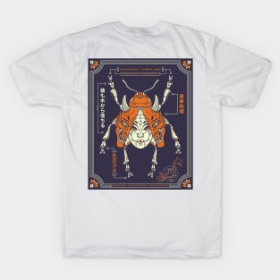 Hannya mask mechanical beetle and futuristic face T-Shirt